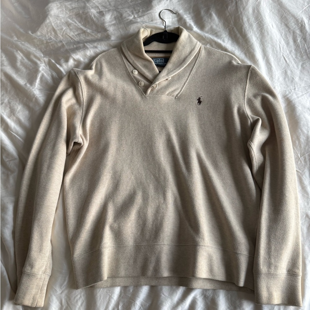 Ralph Lauren Men's Cream Crewneck Sweater